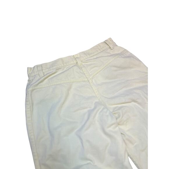 Vintage 70s Sears Jr. Bazaar Buttercream Yellow Flare Pants Raw Hem Juniors 7 - Picture 5 of 5